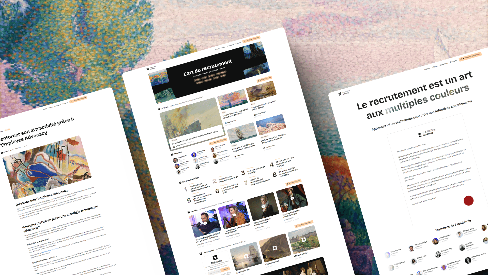 The Staffing Academy recruitment publication and course pages